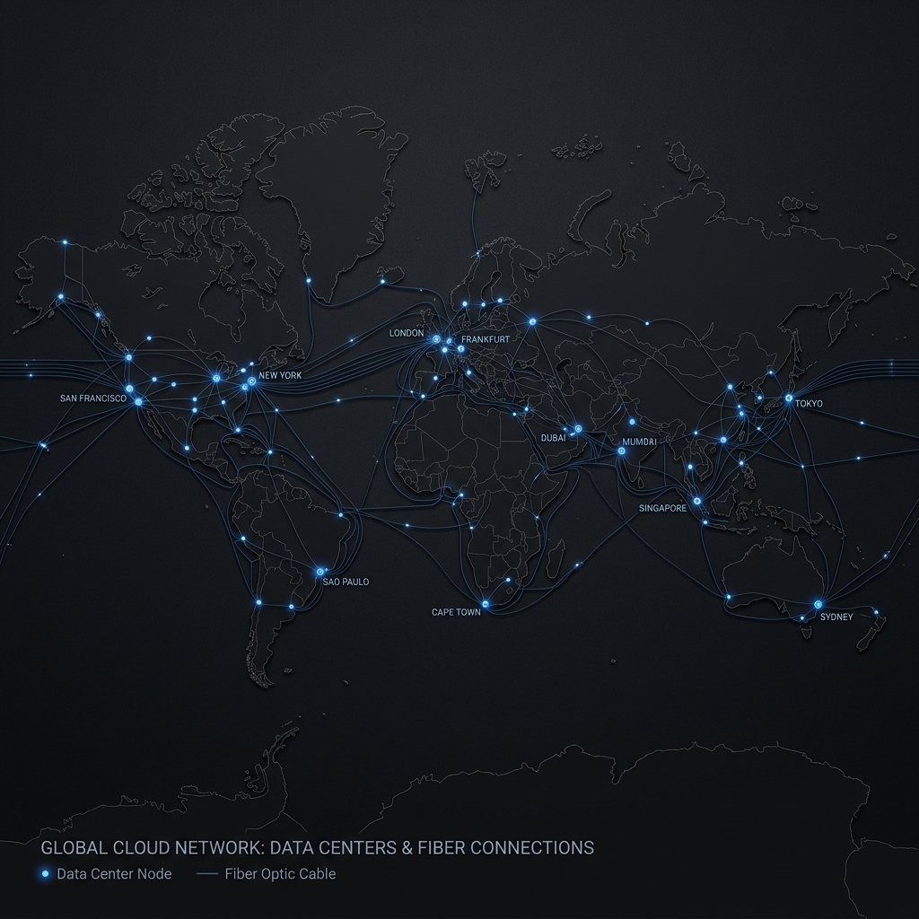 Shadow Clouds White Network Map